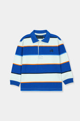 Polo Stripe Tee with Side Car Logo