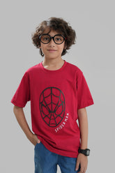 Boys Spiderman Embossed T Shirt