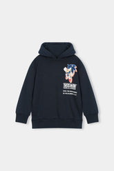 Navy Blue Sonic the Hedgehog Graphic Hoodie