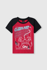 Kids Soft Cotton Graphic Raglan Sleeve T Shirt