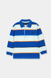 Polo Stripe Tee with Side Car Logo