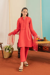 Coral Breeze Cotton Suit