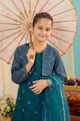 Aqua Blossom Ensemble - 4 Piece Suit