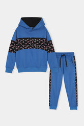 Kids Fleece Blue Hoodie & Jogger Set