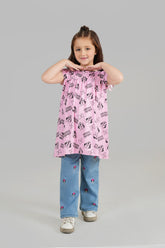Allover Printed Long knit Frock