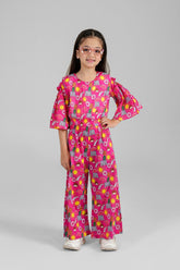 Digital Printed Lawn Jumpsuit (Pink)