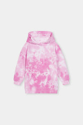 Pink Tie-Dye Hoodie – Pullover Style with Front Kangaroo Pocket
