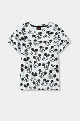 Kids All Mickey Over Printed T Shirt