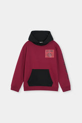 Future Ready Maroon & Black Hoodie For Kids