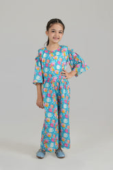 Digital Printed Lawn Jumpsuit Fish print