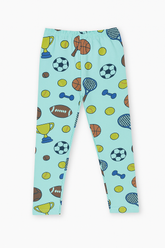 Sports Printed Girls Soft Cotton Lycra Tight