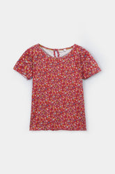 All-Over Rotary Printed Top For Girls