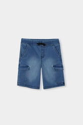 6 Pockets Denim Cargo Shorts