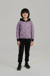 Boys Cozy Cartoon Character Hoodie and Jogger Set for Kids