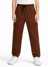 Kids Brown Cargo Trouser
