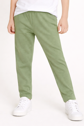 Kids Sage Green Straight-Cut Cotton Tights