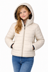 Kids Off-White Polka Dot Hooded Puffer Jacket – Winter Wear