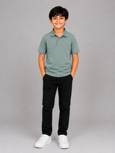 Kids Sage Green Polo Shirt – Smart Casual Everyday Wear