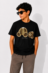 Teddy Plush Graphic Tee – Black