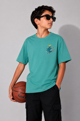 Dino-sage green shirt
