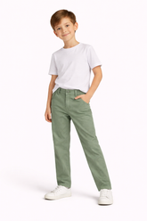 Kids Sage Green Cotton Pants