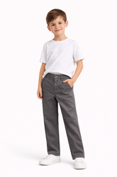 Kids Classic Grey Cotton Pants