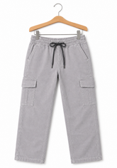 Kids Grey Cargo Pants