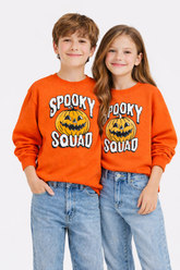 "Spooky Squad Halloween Pumpkin Sweatshirt" (unisex)