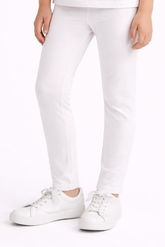 Girls Soft Cotton White Lycra Tight