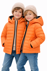 Girls Orange Hoodie Jacket
