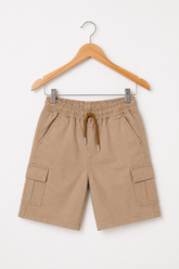 Boys Beige Cargo Shorts