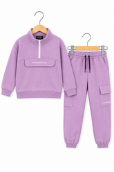 Cozy Lilac Tracksuit Set: Stylish Comfort for Everyday Wear