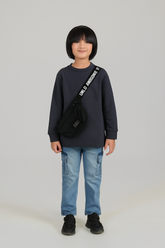 Long Sleeve T-Shirt with Detachable Crossbody Bag