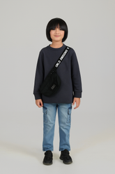 Long Sleeve T-Shirt with Detachable Crossbody Bag