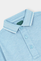 Classic Cotton Long Sleeve Polo – Sky Blue
