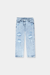 Kids' Light Wash Distressed Jeans