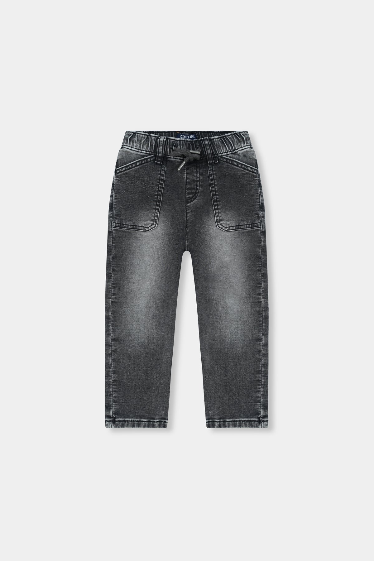 Kids' Washed Black Jogger Jeans