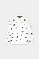 All-Over Embroidered Soft Cotton Polo Shirt