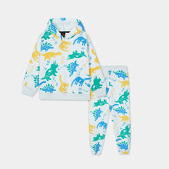 Kids Soft Cotton Allover Printed Fleece Tracksuit