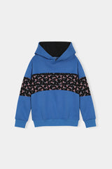 Blue Hoodie & Jogger Set with Printed Unicorn Band