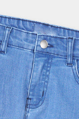 Girls Embroidered Wide Leg Jeans (flower)