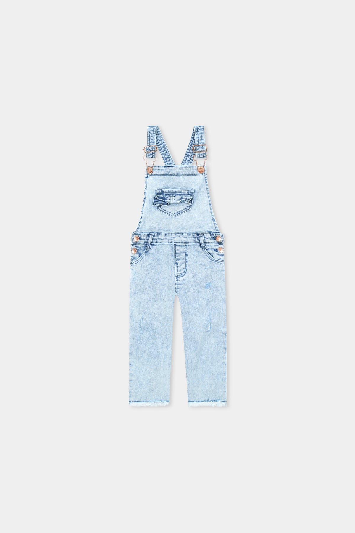 Kids' Light Wash Denim Overalls