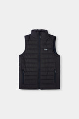 Men's Dark Brown Sleeveless Puffer Jacket