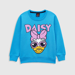 Girls Soft Cotton Daisy Duck Printed Fleece Tracksuit