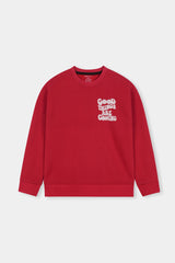 Good Things Are Coming Cozy Red Sweatshirt and Jogger Set Drop Shoulder