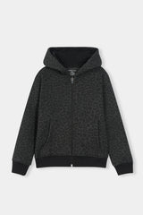 Boys Black Leopard Print Hoodie & Jogger Set