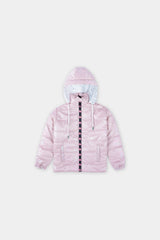 Glittery  Pink Puffer For Girls