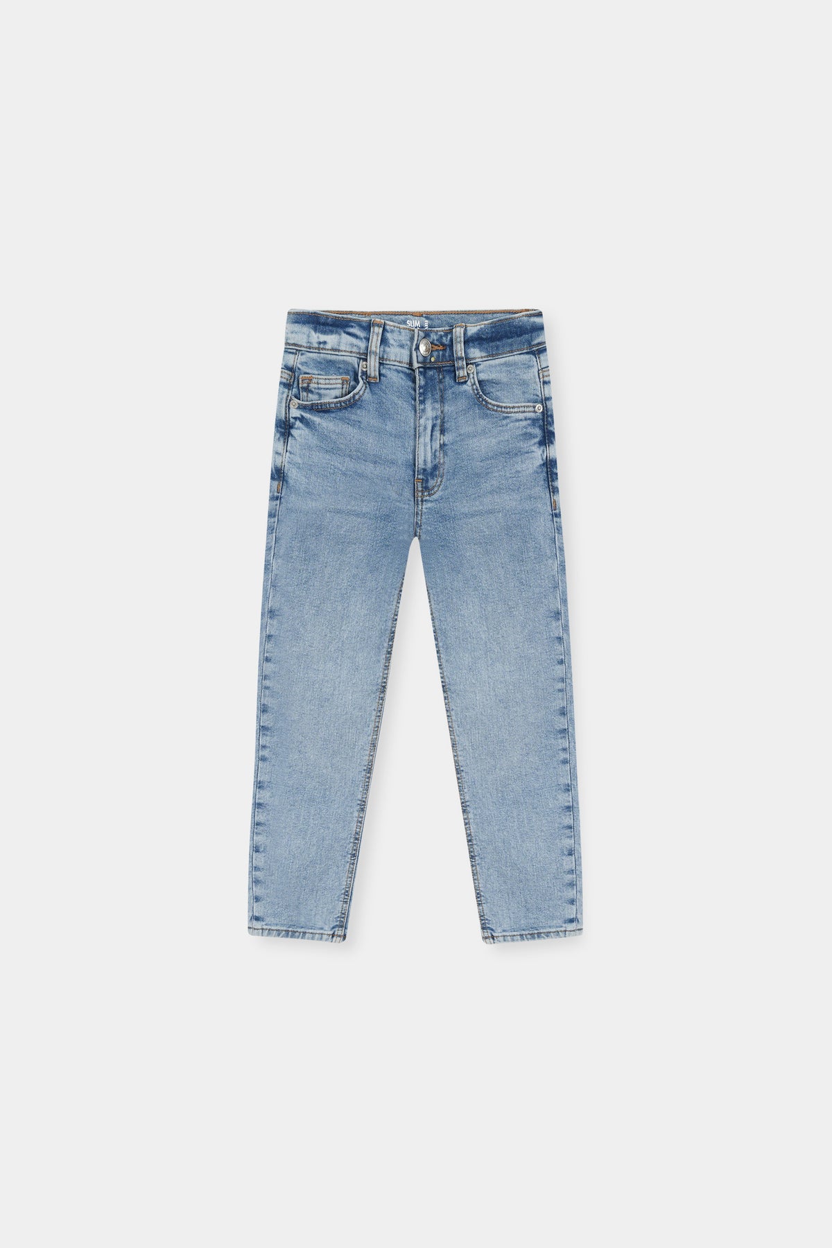 Washed Blue Slim Fit Jeans For Boys