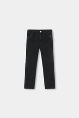 Heart Detail Black Skinny Jeans For Boys