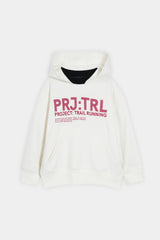 White Hoodie & Joggers Set – "PRJ:TRL Project: Trail Running" Graphic Tracksuit (unisex)